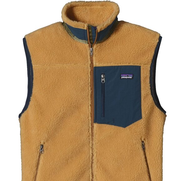 Patagonia Other - Patagonia Men's Prairie Gold Blue Classic Retro-X Sleeveless Fleece Vest Size L
